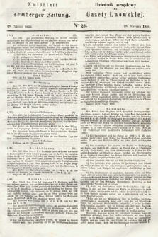 Amtsblatt zur Lemberger Zeitung = Dziennik Urzędowy do Gazety Lwowskiej. 1850, nr 23