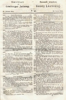 Amtsblatt zur Lemberger Zeitung = Dziennik Urzędowy do Gazety Lwowskiej. 1850, nr 45