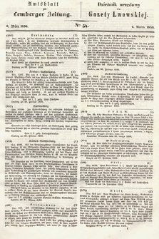 Amtsblatt zur Lemberger Zeitung = Dziennik Urzędowy do Gazety Lwowskiej. 1850, nr 54