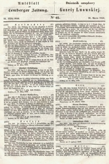 Amtsblatt zur Lemberger Zeitung = Dziennik Urzędowy do Gazety Lwowskiej. 1850, nr 67