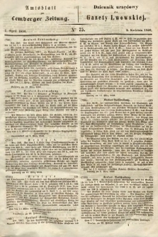 Amtsblatt zur Lemberger Zeitung = Dziennik Urzędowy do Gazety Lwowskiej. 1850, nr 75