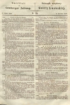 Amtsblatt zur Lemberger Zeitung = Dziennik Urzędowy do Gazety Lwowskiej. 1850, nr 79