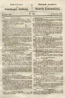 Amtsblatt zur Lemberger Zeitung = Dziennik Urzędowy do Gazety Lwowskiej. 1850, nr 88