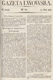 Gazeta Lwowska. 1818, nr 72