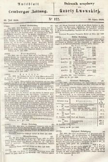 Amtsblatt zur Lemberger Zeitung = Dziennik Urzędowy do Gazety Lwowskiej. 1850, nr 172