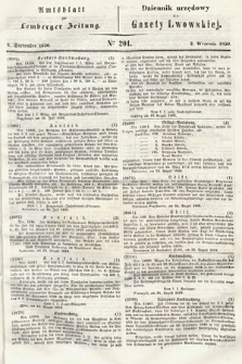 Amtsblatt zur Lemberger Zeitung = Dziennik Urzędowy do Gazety Lwowskiej. 1850, nr 201