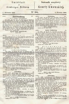 Amtsblatt zur Lemberger Zeitung = Dziennik Urzędowy do Gazety Lwowskiej. 1850, nr 204