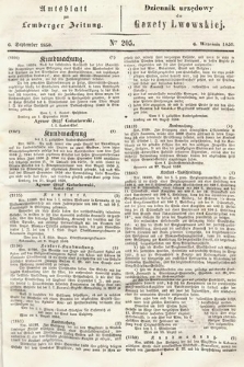 Amtsblatt zur Lemberger Zeitung = Dziennik Urzędowy do Gazety Lwowskiej. 1850, nr 205