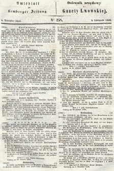 Amtsblatt zur Lemberger Zeitung = Dziennik Urzędowy do Gazety Lwowskiej. 1850, nr 258