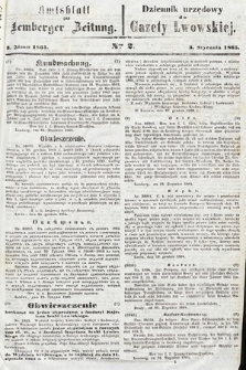 Amtsblatt zur Lemberger Zeitung = Dziennik Urzędowy do Gazety Lwowskiej. 1865, nr 2