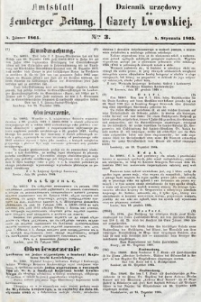 Amtsblatt zur Lemberger Zeitung = Dziennik Urzędowy do Gazety Lwowskiej. 1865, nr 3