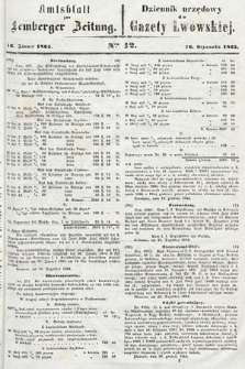 Amtsblatt zur Lemberger Zeitung = Dziennik Urzędowy do Gazety Lwowskiej. 1865, nr 12