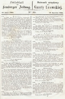 Amtsblatt zur Lemberger Zeitung = Dziennik Urzędowy do Gazety Lwowskiej. 1865, nr 15