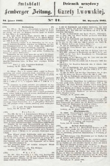 Amtsblatt zur Lemberger Zeitung = Dziennik Urzędowy do Gazety Lwowskiej. 1865, nr 21