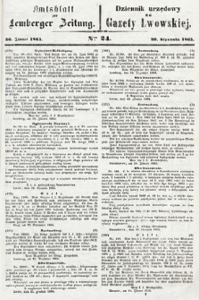 Amtsblatt zur Lemberger Zeitung = Dziennik Urzędowy do Gazety Lwowskiej. 1865, nr 24