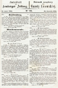 Amtsblatt zur Lemberger Zeitung = Dziennik Urzędowy do Gazety Lwowskiej. 1865, nr 25