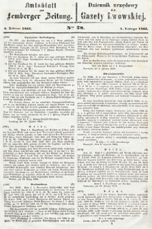 Amtsblatt zur Lemberger Zeitung = Dziennik Urzędowy do Gazety Lwowskiej. 1865, nr 28