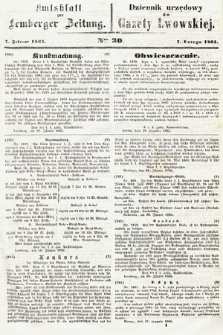 Amtsblatt zur Lemberger Zeitung = Dziennik Urzędowy do Gazety Lwowskiej. 1865, nr 30