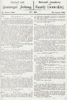 Amtsblatt zur Lemberger Zeitung = Dziennik Urzędowy do Gazety Lwowskiej. 1865, nr 46