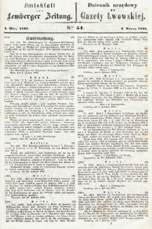 Amtsblatt zur Lemberger Zeitung = Dziennik Urzędowy do Gazety Lwowskiej. 1865, nr 51