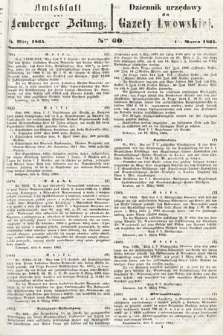 Amtsblatt zur Lemberger Zeitung = Dziennik Urzędowy do Gazety Lwowskiej. 1865, nr 60