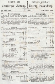 Amtsblatt zur Lemberger Zeitung = Dziennik Urzędowy do Gazety Lwowskiej. 1865, nr 88