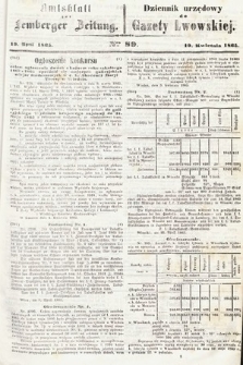 Amtsblatt zur Lemberger Zeitung = Dziennik Urzędowy do Gazety Lwowskiej. 1865, nr 89