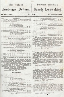 Amtsblatt zur Lemberger Zeitung = Dziennik Urzędowy do Gazety Lwowskiej. 1865, nr 93