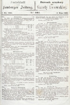Amtsblatt zur Lemberger Zeitung = Dziennik Urzędowy do Gazety Lwowskiej. 1865, nr 104