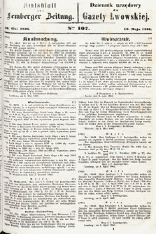 Amtsblatt zur Lemberger Zeitung = Dziennik Urzędowy do Gazety Lwowskiej. 1865, nr 107