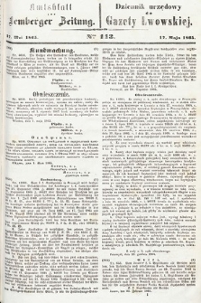 Amtsblatt zur Lemberger Zeitung = Dziennik Urzędowy do Gazety Lwowskiej. 1865, nr 113