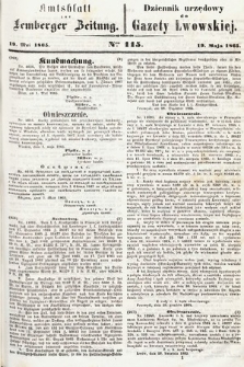 Amtsblatt zur Lemberger Zeitung = Dziennik Urzędowy do Gazety Lwowskiej. 1865, nr 115