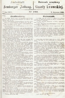Amtsblatt zur Lemberger Zeitung = Dziennik Urzędowy do Gazety Lwowskiej. 1865, nr 129