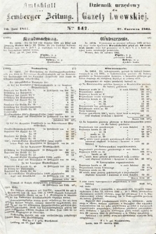 Amtsblatt zur Lemberger Zeitung = Dziennik Urzędowy do Gazety Lwowskiej. 1865, nr 147