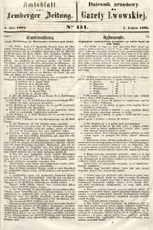 Amtsblatt zur Lemberger Zeitung = Dziennik Urzędowy do Gazety Lwowskiej. 1865, nr 151