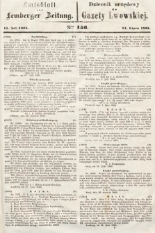 Amtsblatt zur Lemberger Zeitung = Dziennik Urzędowy do Gazety Lwowskiej. 1865, nr 156