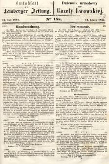 Amtsblatt zur Lemberger Zeitung = Dziennik Urzędowy do Gazety Lwowskiej. 1865, nr 158