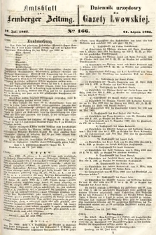 Amtsblatt zur Lemberger Zeitung = Dziennik Urzędowy do Gazety Lwowskiej. 1865, nr 166