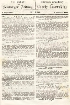 Amtsblatt zur Lemberger Zeitung = Dziennik Urzędowy do Gazety Lwowskiej. 1865, nr 180