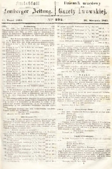 Amtsblatt zur Lemberger Zeitung = Dziennik Urzędowy do Gazety Lwowskiej. 1865, nr 195