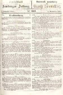 Amtsblatt zur Lemberger Zeitung = Dziennik Urzędowy do Gazety Lwowskiej. 1865, nr 202