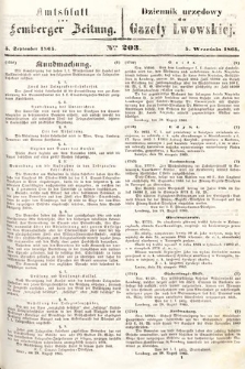Amtsblatt zur Lemberger Zeitung = Dziennik Urzędowy do Gazety Lwowskiej. 1865, nr 203