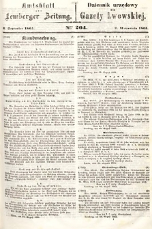 Amtsblatt zur Lemberger Zeitung = Dziennik Urzędowy do Gazety Lwowskiej. 1865, nr 204