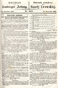 Amtsblatt zur Lemberger Zeitung = Dziennik Urzędowy do Gazety Lwowskiej. 1865, nr 217