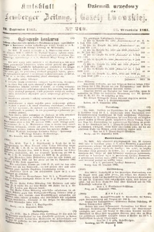 Amtsblatt zur Lemberger Zeitung = Dziennik Urzędowy do Gazety Lwowskiej. 1865, nr 218