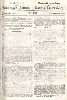 Amtsblatt zur Lemberger Zeitung = Dziennik Urzędowy do Gazety Lwowskiej. 1865, nr 222