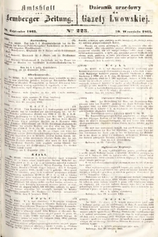 Amtsblatt zur Lemberger Zeitung = Dziennik Urzędowy do Gazety Lwowskiej. 1865, nr 223
