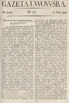 Gazeta Lwowska. 1818, nr 76