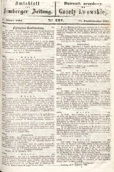 Amtsblatt zur Lemberger Zeitung = Dziennik Urzędowy do Gazety Lwowskiej. 1865, nr 237