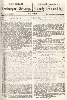 Amtsblatt zur Lemberger Zeitung = Dziennik Urzędowy do Gazety Lwowskiej. 1865, nr 243